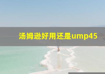 汤姆逊好用还是ump45