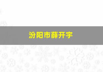 汾阳市薛开宇