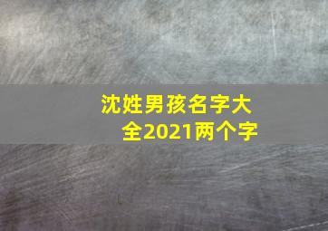 沈姓男孩名字大全2021两个字