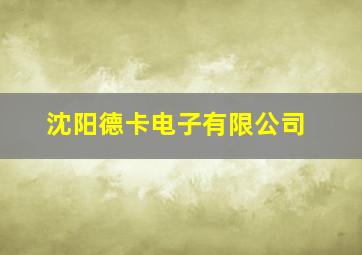 沈阳德卡电子有限公司