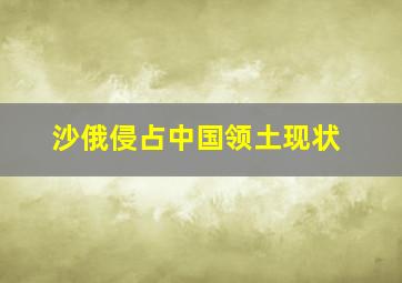 沙俄侵占中国领土现状