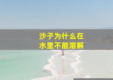 沙子为什么在水里不能溶解