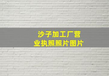 沙子加工厂营业执照照片图片