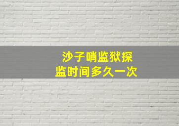 沙子哨监狱探监时间多久一次