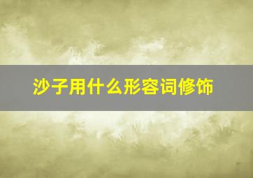 沙子用什么形容词修饰