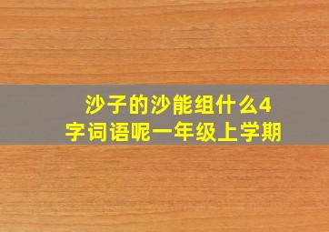 沙子的沙能组什么4字词语呢一年级上学期