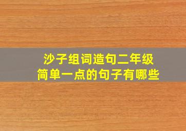 沙子组词造句二年级简单一点的句子有哪些