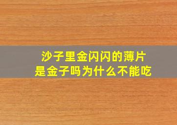 沙子里金闪闪的薄片是金子吗为什么不能吃