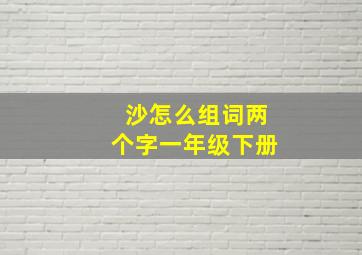 沙怎么组词两个字一年级下册