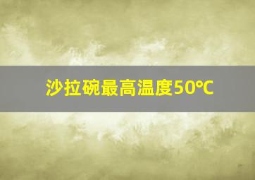 沙拉碗最高温度50℃