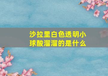 沙拉里白色透明小球酸溜溜的是什么