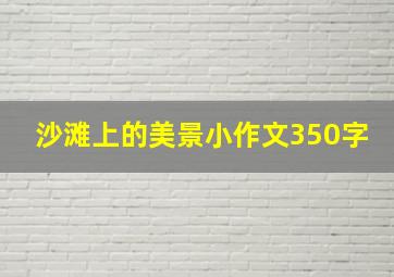 沙滩上的美景小作文350字