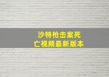 沙特枪击案死亡视频最新版本