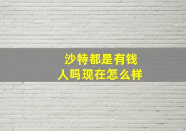 沙特都是有钱人吗现在怎么样