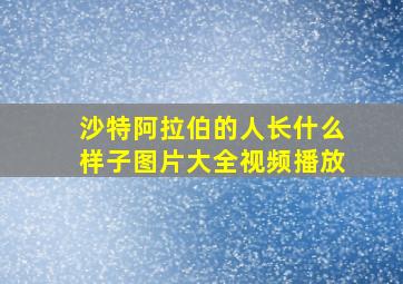 沙特阿拉伯的人长什么样子图片大全视频播放