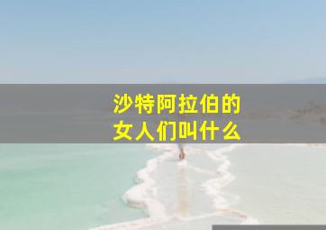 沙特阿拉伯的女人们叫什么