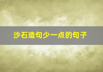 沙石造句少一点的句子