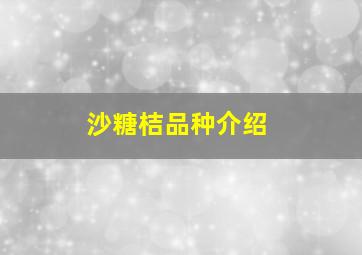 沙糖桔品种介绍