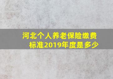 河北个人养老保险缴费标准2019年度是多少