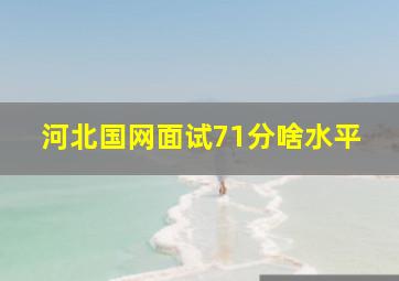 河北国网面试71分啥水平