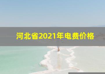 河北省2021年电费价格