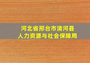 河北省邢台市清河县人力资源与社会保障局