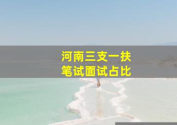 河南三支一扶笔试面试占比