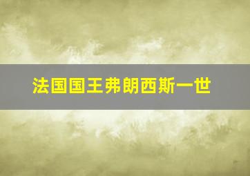 法国国王弗朗西斯一世