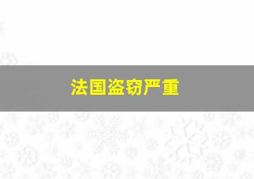 法国盗窃严重