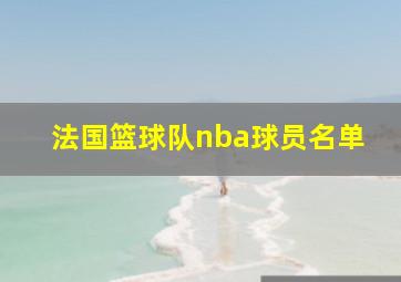 法国篮球队nba球员名单