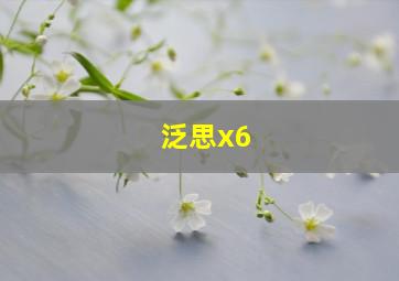 泛思x6