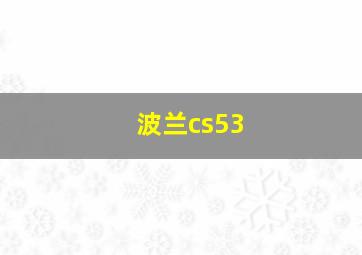 波兰cs53