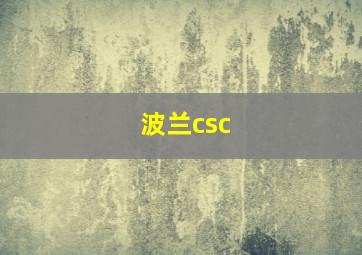 波兰csc