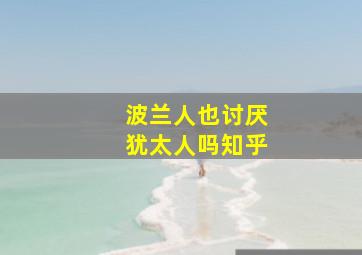 波兰人也讨厌犹太人吗知乎