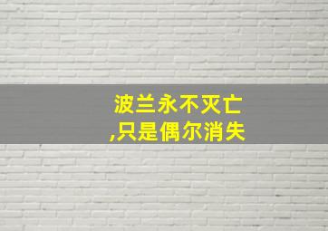 波兰永不灭亡,只是偶尔消失