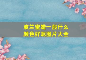 波兰蜜蜡一般什么颜色好呢图片大全