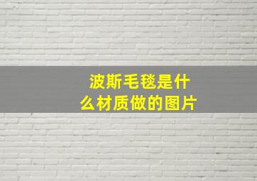 波斯毛毯是什么材质做的图片