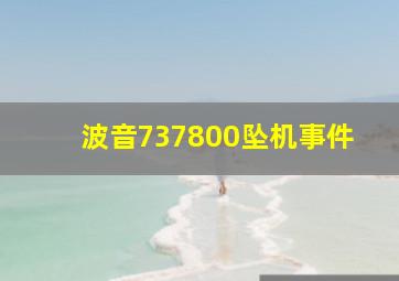 波音737800坠机事件