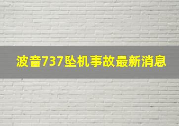 波音737坠机事故最新消息