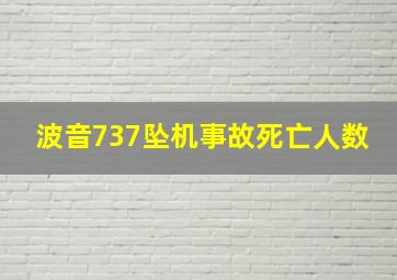 波音737坠机事故死亡人数