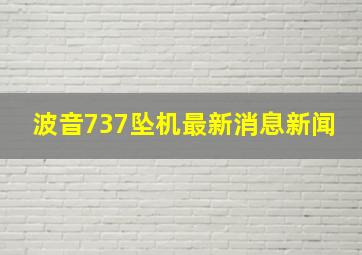 波音737坠机最新消息新闻