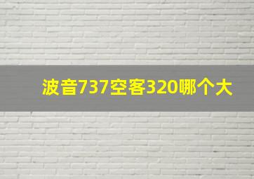 波音737空客320哪个大