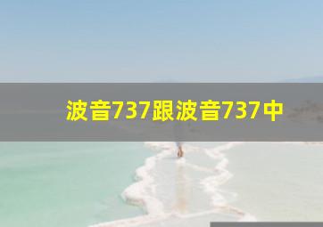 波音737跟波音737中