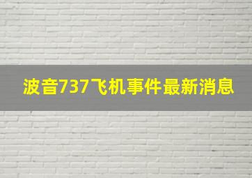 波音737飞机事件最新消息