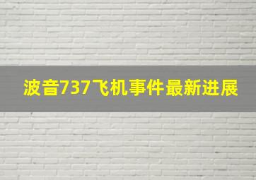 波音737飞机事件最新进展