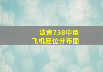 波音738中型飞机座位分布图