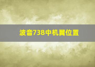 波音738中机翼位置