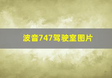 波音747驾驶室图片