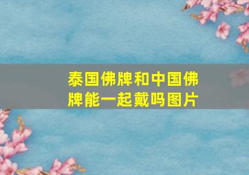 泰国佛牌和中国佛牌能一起戴吗图片