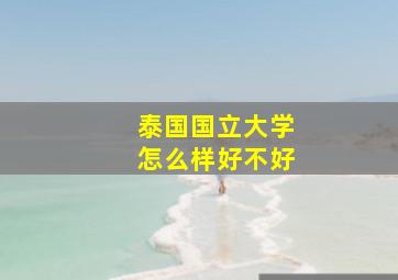 泰国国立大学怎么样好不好